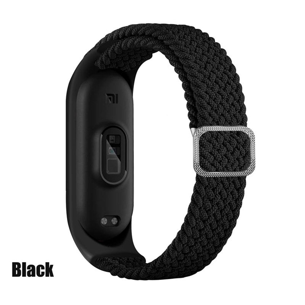 Pašček za Mi Band 6 7 elastičen prilagodljiv najlonski pleten za Miband4 miband 5 za Xiaomi Mi band 4 3 5 6 7