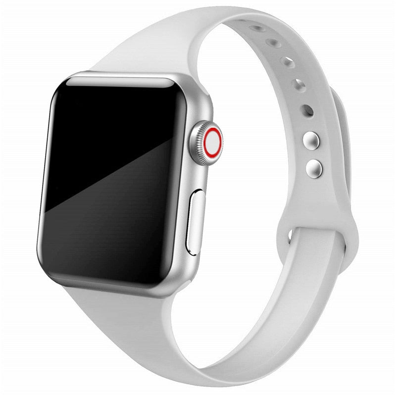 Silikonski pašček za Apple watch band 45mm 41mm 44mm 40mm 38mm 42mm iWatch series 6 5 4 3 se 7 tenak