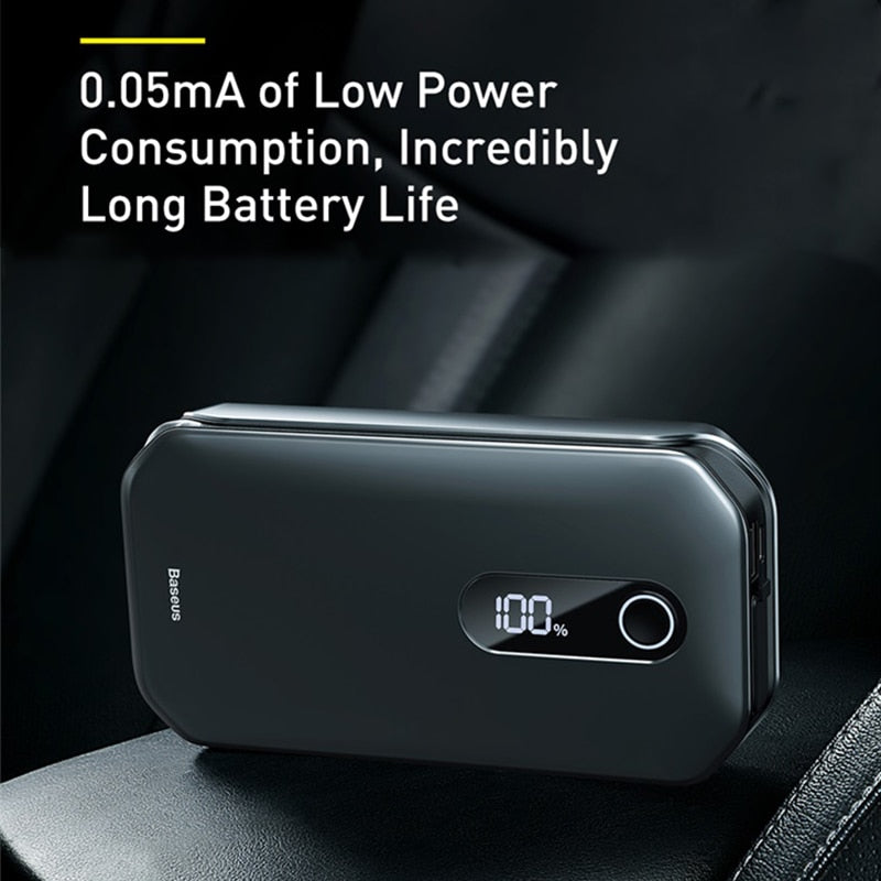 Baseus akumulatorska stanica za hitno paljenje motora 1000A za motore do 3,5L dizel i 6L benzin Power Bank 12000mAh