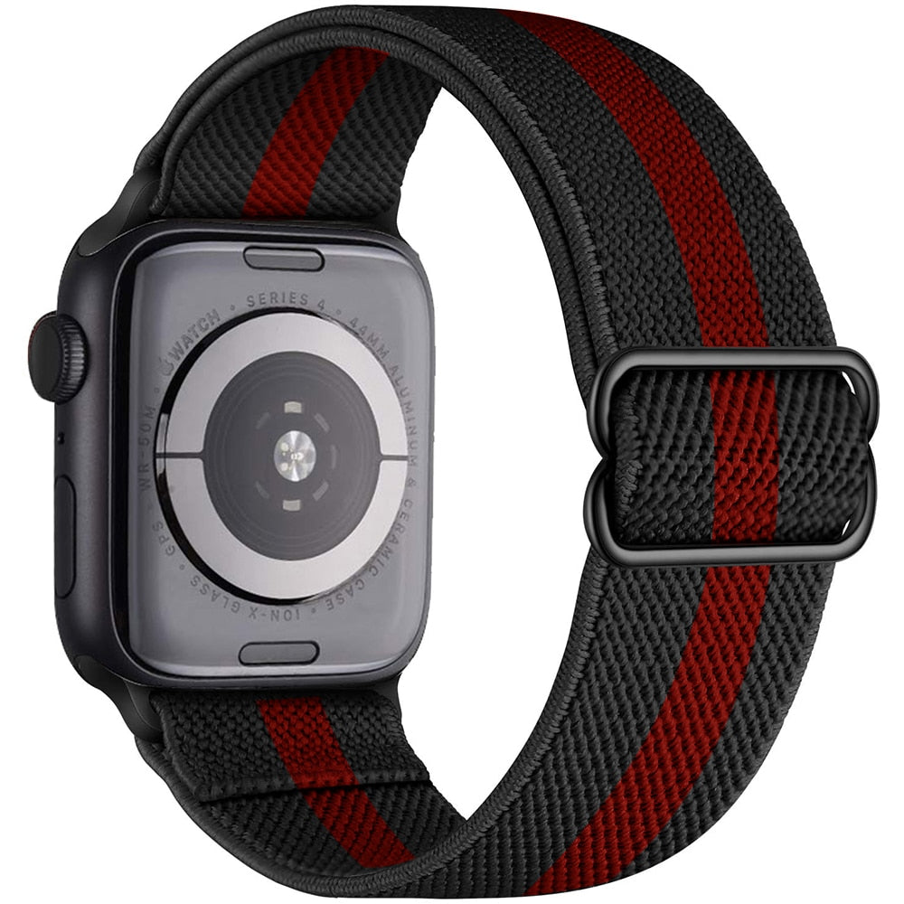 Elastični najlonski pašček za Apple Watch Band 44mm 40mm 45mm 41mm 42mm 38mm Breathable iWatch Series 7 6 SE 5 4 3