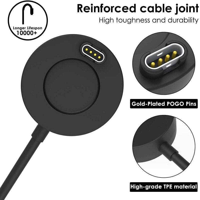 Kabel za punjenje za Garmin Vivoactive 3 punjač 4s 935 USB Dock 945 245 Fenix 5S punjač 5 5X Plus 6 6S 6X Pro sa silikonskom kapicom