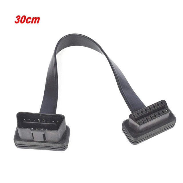 12V Male 16 Pin J-1962 To Female 16pin OBD2 Cable Flat Thin Obd Adapter with Switch 8-core 16PIN Plug Obd1 OBD2 Extension Cable