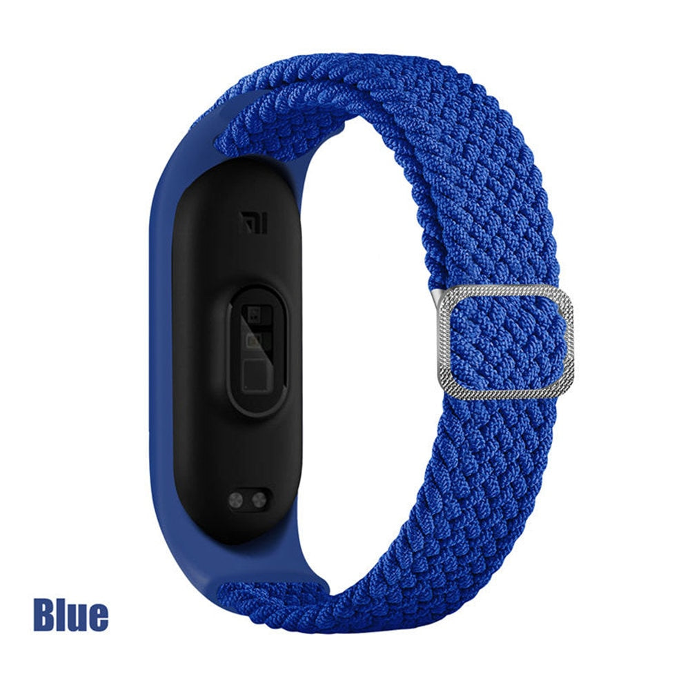 Pašček za Mi Band 6 7 elastičen prilagodljiv najlonski pleten za Miband4 miband 5 za Xiaomi Mi band 4 3 5 6 7