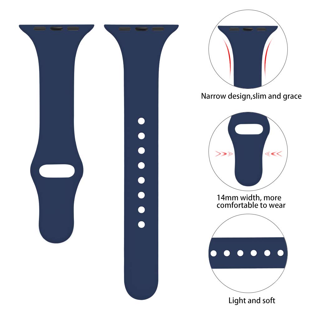 Silikonski pašček za Apple watch band 45mm 41mm 44mm 40mm 38mm 42mm iWatch series 6 5 4 3 se 7 tenak