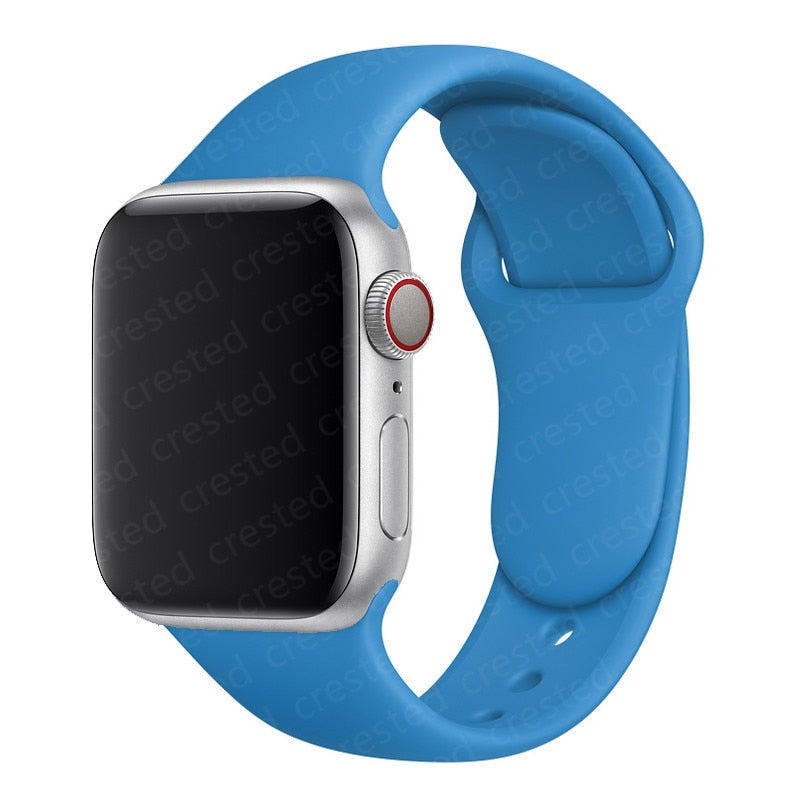 Duži remen za Apple Watch 40 mm 44 mm 45 mm 41 mm 38 mm 42 mm 44 mm iWatch Series 3 4 5 6 se 7 Silikon