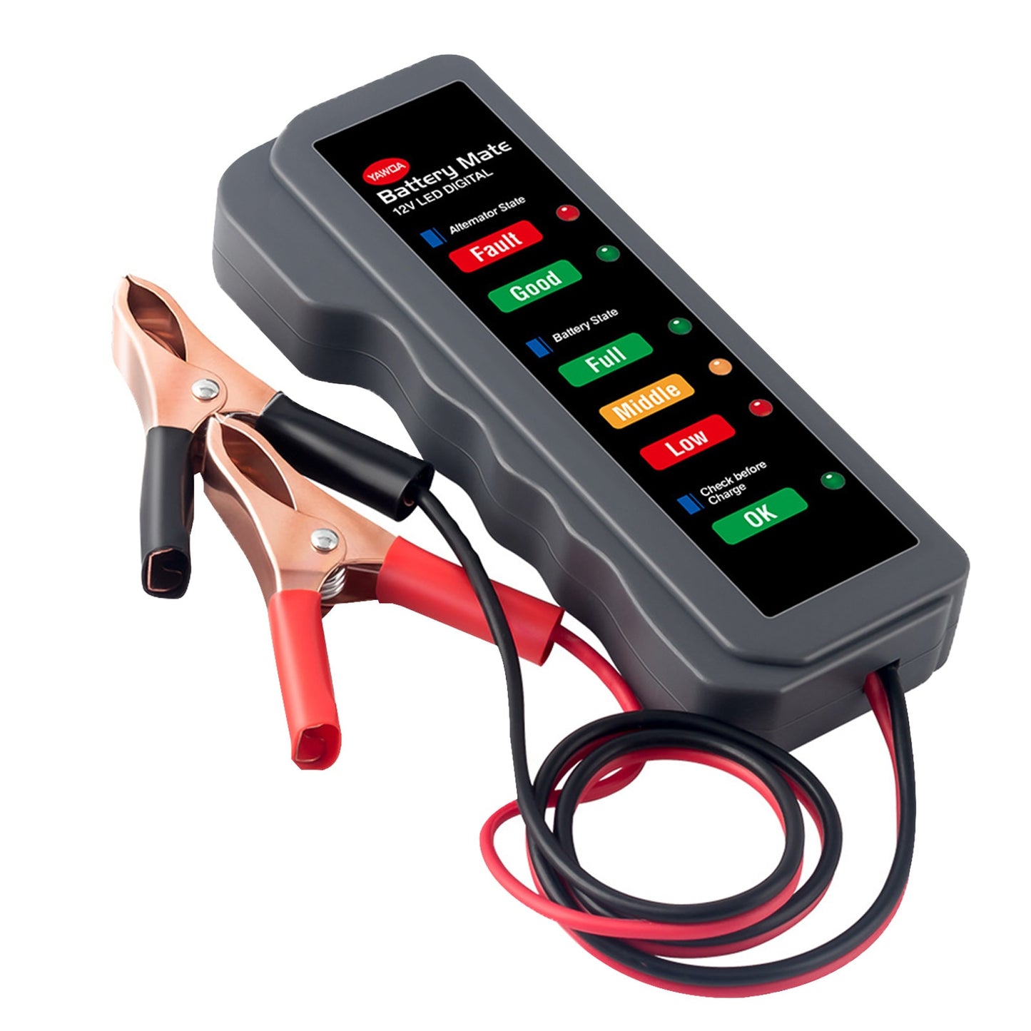 Mini tester 12V akumulatorja alternatorja s 6 LED lučkami diagnostično orodje za avtomobilski akumulator baterijo