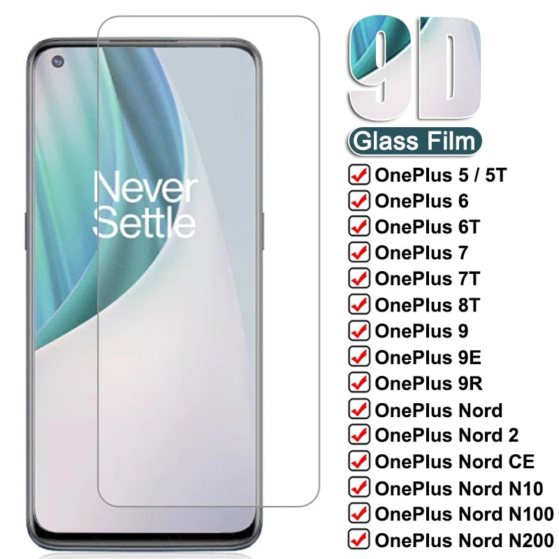 Zaščitno steklo za OnePlus 9 9R 9E 8T 7 7T 6 6T 5 5T 3 3T OnePlus Nord 2 CE N10 N100 N200 kaljeno steklo