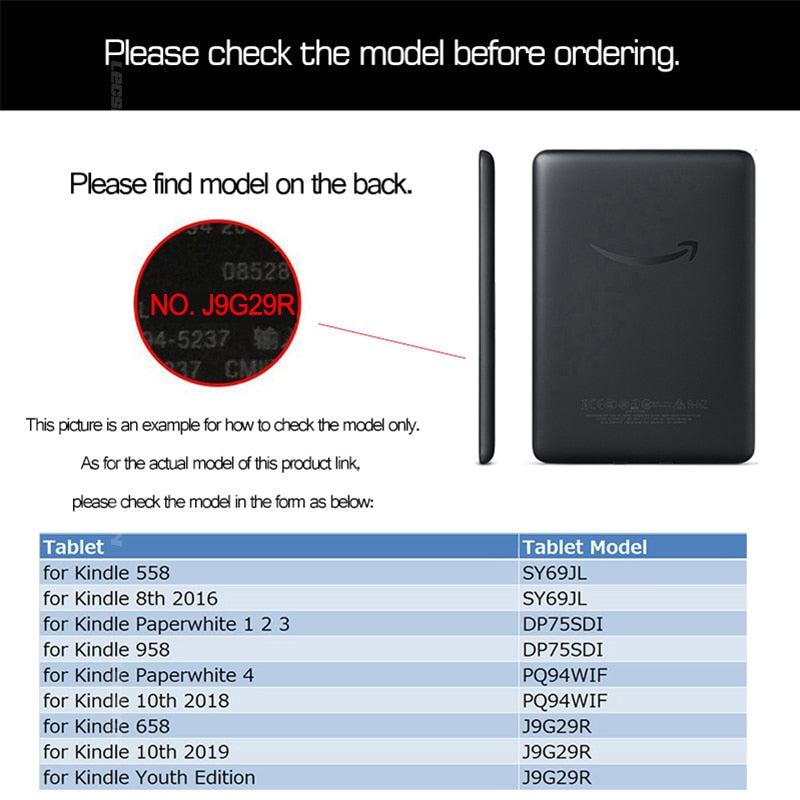 Ovitek za bralnik Kindle 10. 2019 Paperwhite 4 3 2 1 trd flip ovitek iz umetne mase