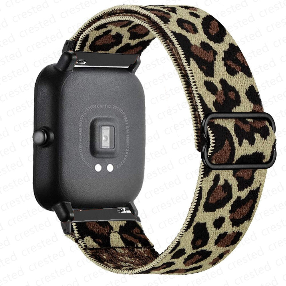 20mm/22mm band For Amazfit GTS/2/2e/3/GTS2 Mini/GTR/3/Pro/GTR2/47mm/42mm/stratos Nylon Elastic Watch Bracelet Amazfit bip strap