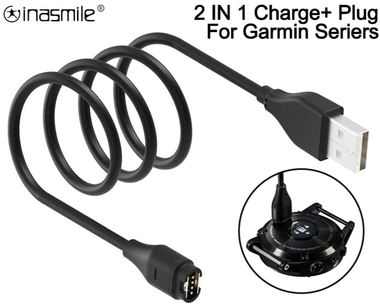Kabel za punjenje za Garmin Vivoactive 3 punjač 4s 935 USB Dock 945 245 Fenix 5S punjač 5 5X Plus 6 6S 6X Pro sa silikonskom kapicom