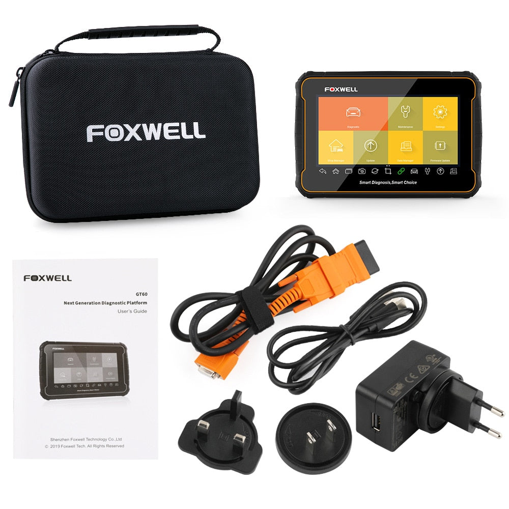 Foxwell GT60 OBD2 Professional Car Diagnostic Tool All System All Makes Free DPF EPB A/F TPMS Reset ODB2 OBD2 Automotive Scanner