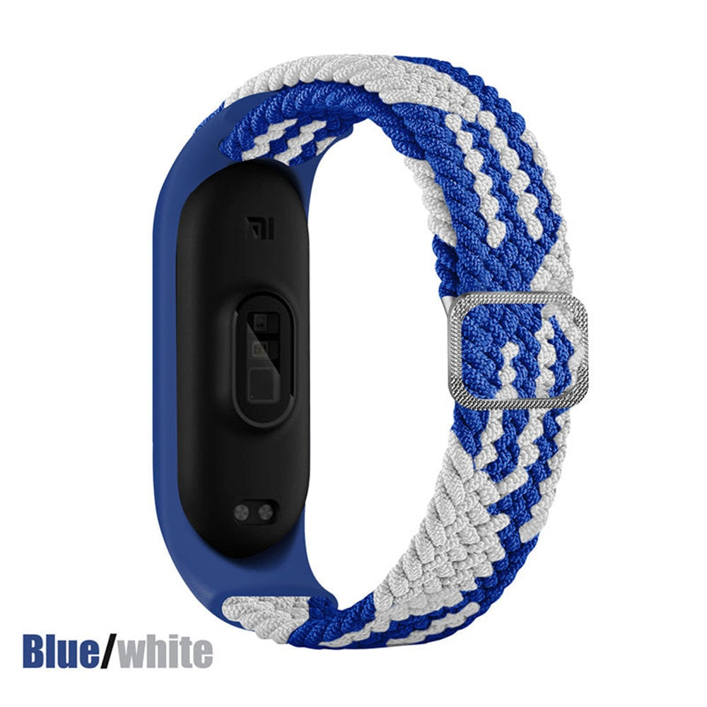 Pašček za Mi Band 6 7 elastičen prilagodljiv najlonski pleten za Miband4 miband 5 za Xiaomi Mi band 4 3 5 6 7