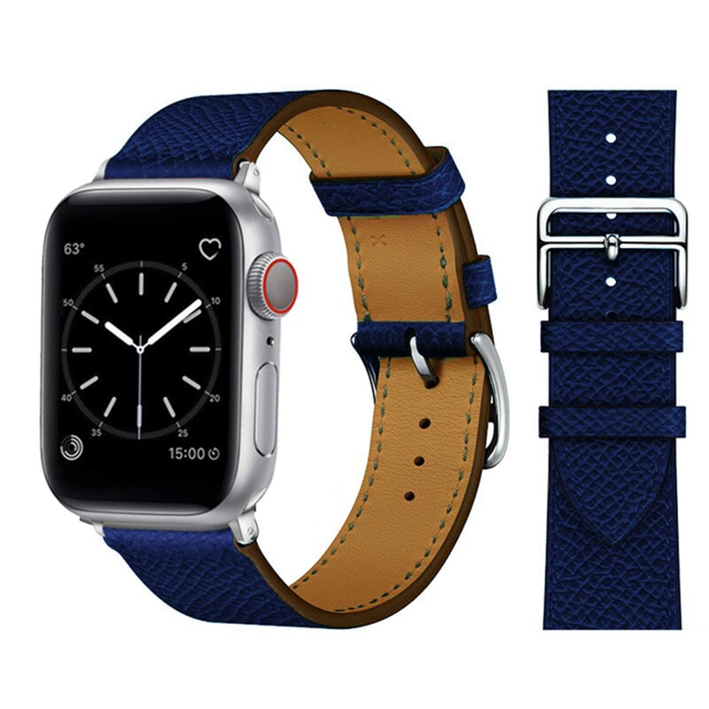 Pašček za Apple watch band 45mm 41mm 44mm 40mm 38mm 42mm iWatch series 5 4 3 6 se 7 usnjen