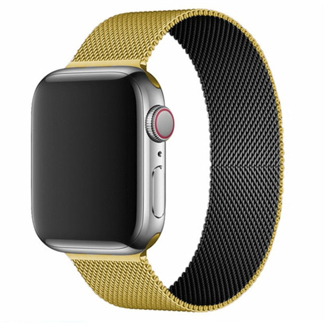 Pašček za Apple watch band 45mm 44mm 42mm 38mm 40mm 42mm za iwatch serije 7 6 SE 5 4 3 kovinski Milanese Strap