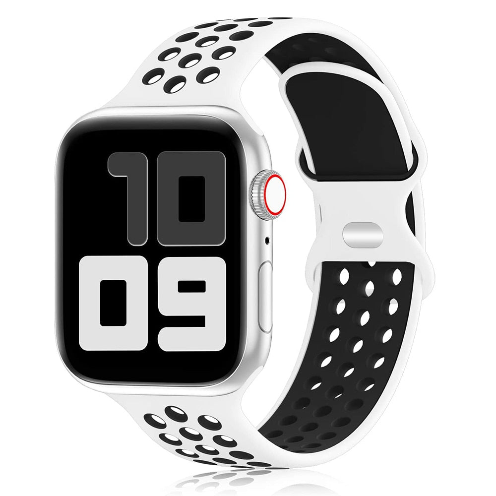 Pašček za Apple Watch Band 44mm 40mm 42mm 38mm 44 mm watch 6 Strap iWatch 7 5 4 se silikonski