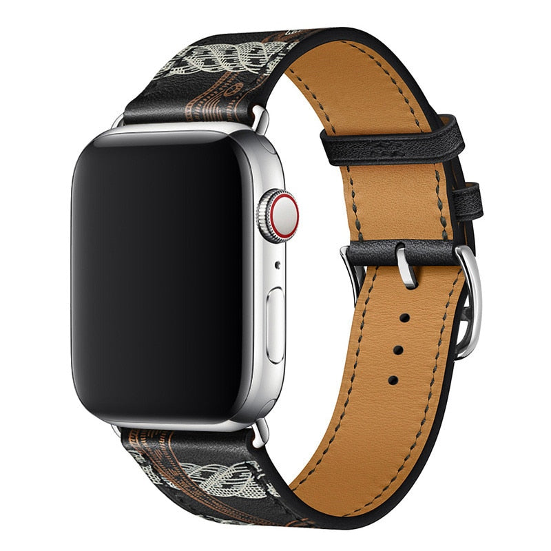 Pašček za iWatch 38mm 40mm Apple watch 42mm 44mm Series 3 4 5 6 SE 7 41MM 45MM usnjen