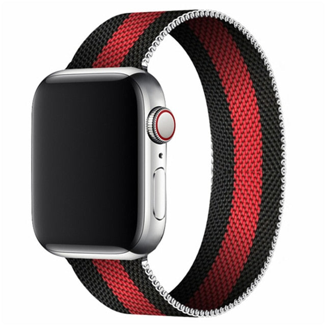 Pašček za Apple watch band 45mm 44mm 42mm 38mm 40mm 42mm za iwatch serije 7 6 SE 5 4 3 kovinski Milanese Strap