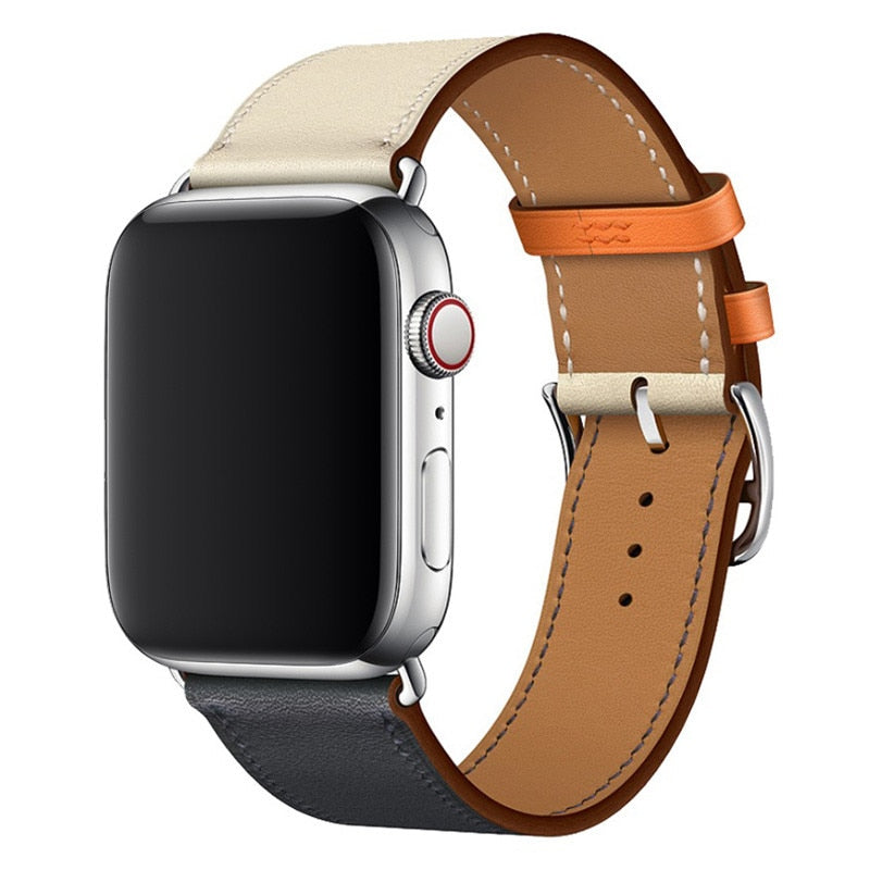 Pašček za iWatch 38mm 40mm Apple watch 42mm 44mm Series 3 4 5 6 SE 7 41MM 45MM usnjen