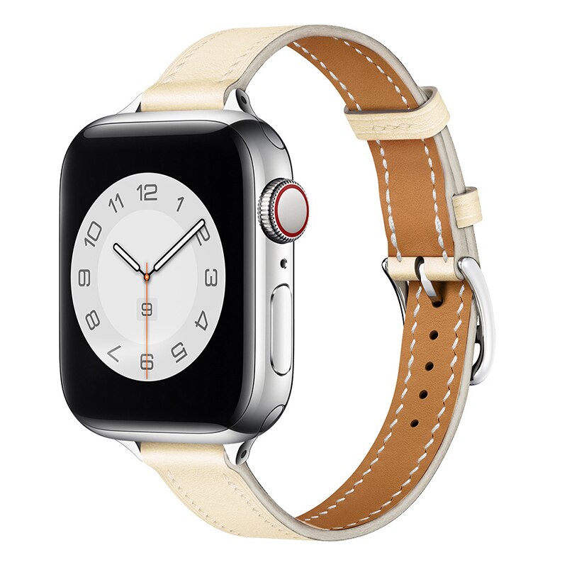 Pašček za Apple watch band 45mm 41mm 44mm 40mm 38mm 42mm iWatch series 5 4 3 6 se 7 usnjen