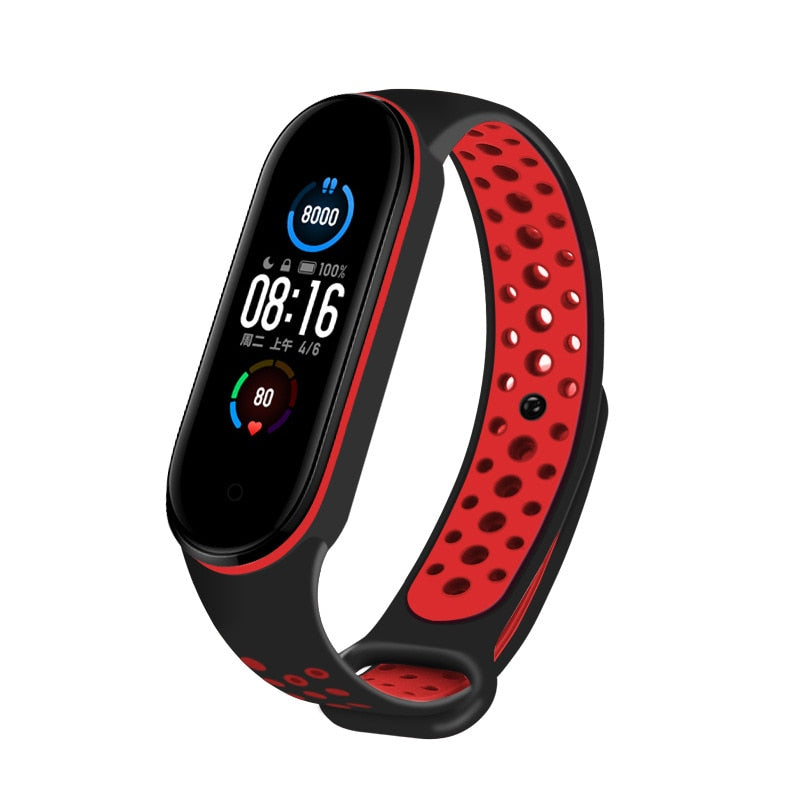 Barvni silikonski pas za Xiaomi Mi Band 3 4 in 5