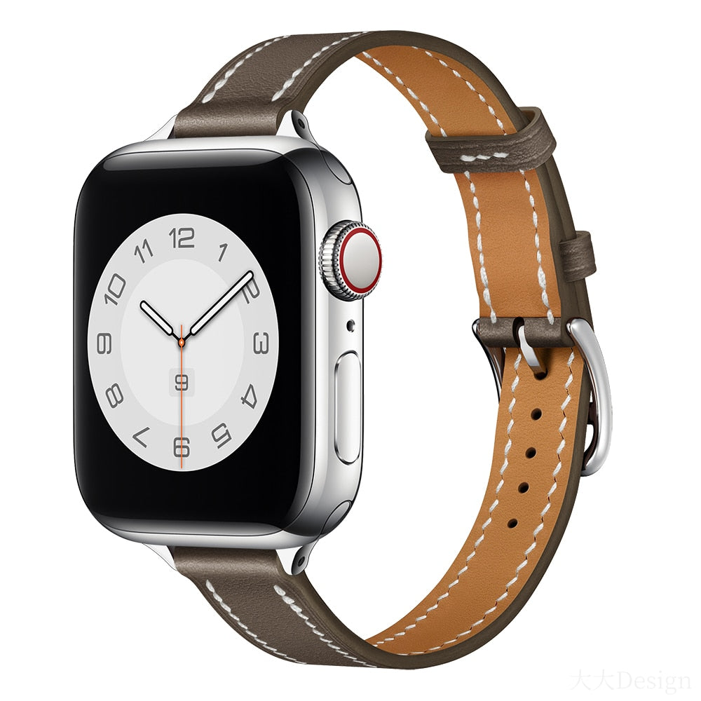 Pašček za iWatch 38mm 40mm Apple watch 42mm 44mm Series 3 4 5 6 SE 7 41MM 45MM usnjen