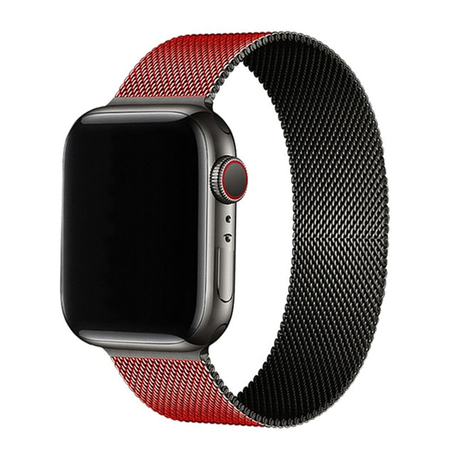 Pašček za Apple watch band 45mm 44mm 42mm 38mm 40mm 42mm za iwatch serije 7 6 SE 5 4 3 kovinski Milanese Strap