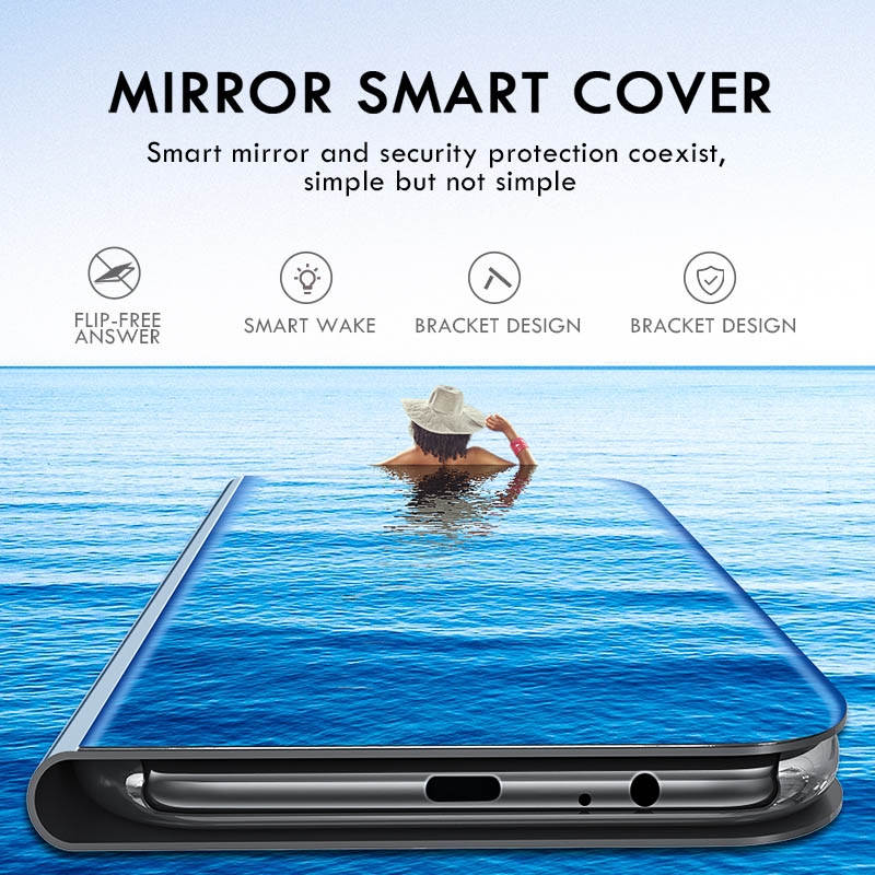 Pametni Mirror Flip ovitek za Samsung Galaxy A51 A32 A52 A71 A31 A21s A50 A70 S21 S20 FE Ultra