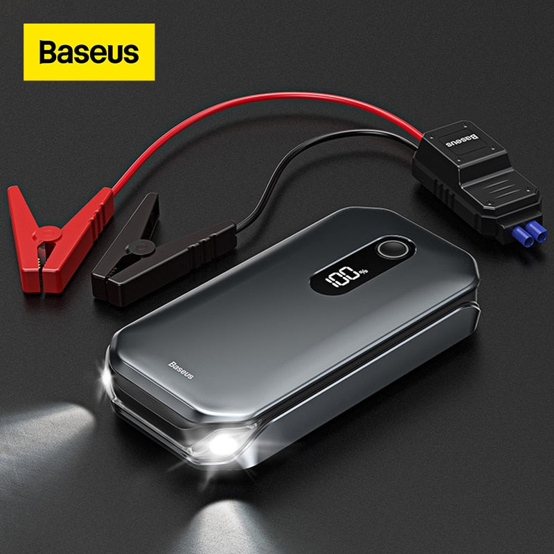 Baseus akumulatorska stanica za hitno paljenje motora 1000A za motore do 3,5L dizel i 6L benzin Power Bank 12000mAh