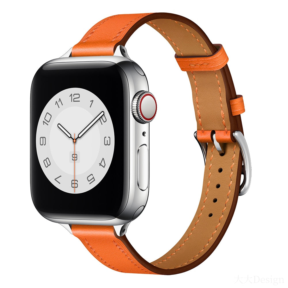 Pašček za iWatch 38mm 40mm Apple watch 42mm 44mm Series 3 4 5 6 SE 7 41MM 45MM usnjen