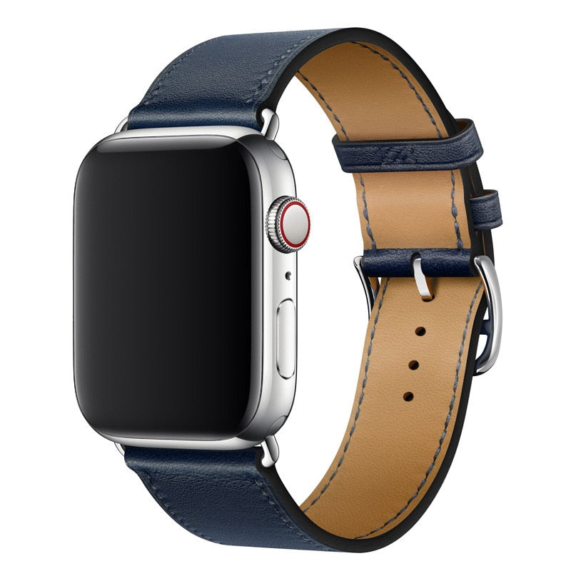 Pašček za iWatch 38mm 40mm Apple watch 42mm 44mm Series 3 4 5 6 SE 7 41MM 45MM usnjen