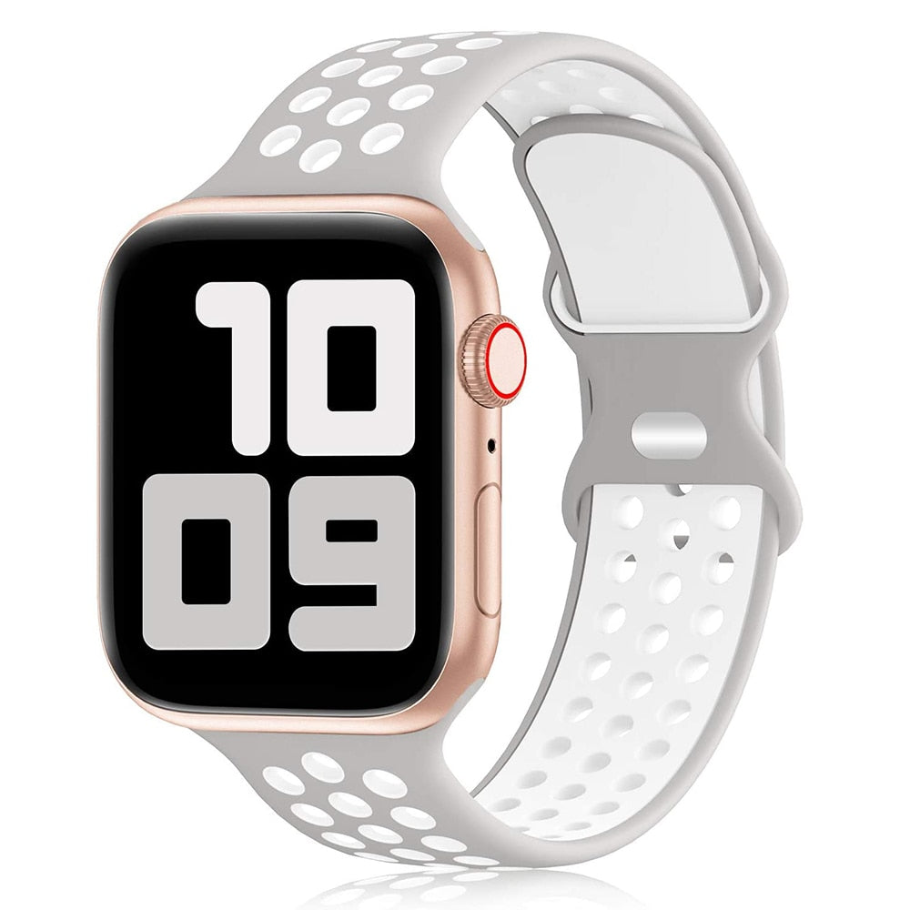 Pašček za Apple Watch Band 44mm 40mm 42mm 38mm 44 mm watch 6 Strap iWatch 7 5 4 se silikonski