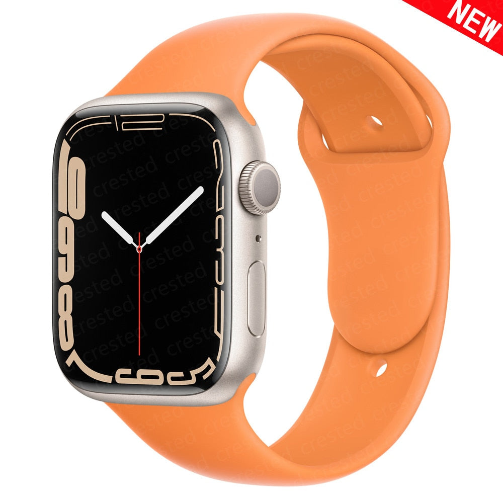 Duži remen za Apple Watch 40 mm 44 mm 45 mm 41 mm 38 mm 42 mm 44 mm iWatch Series 3 4 5 6 se 7 Silikon