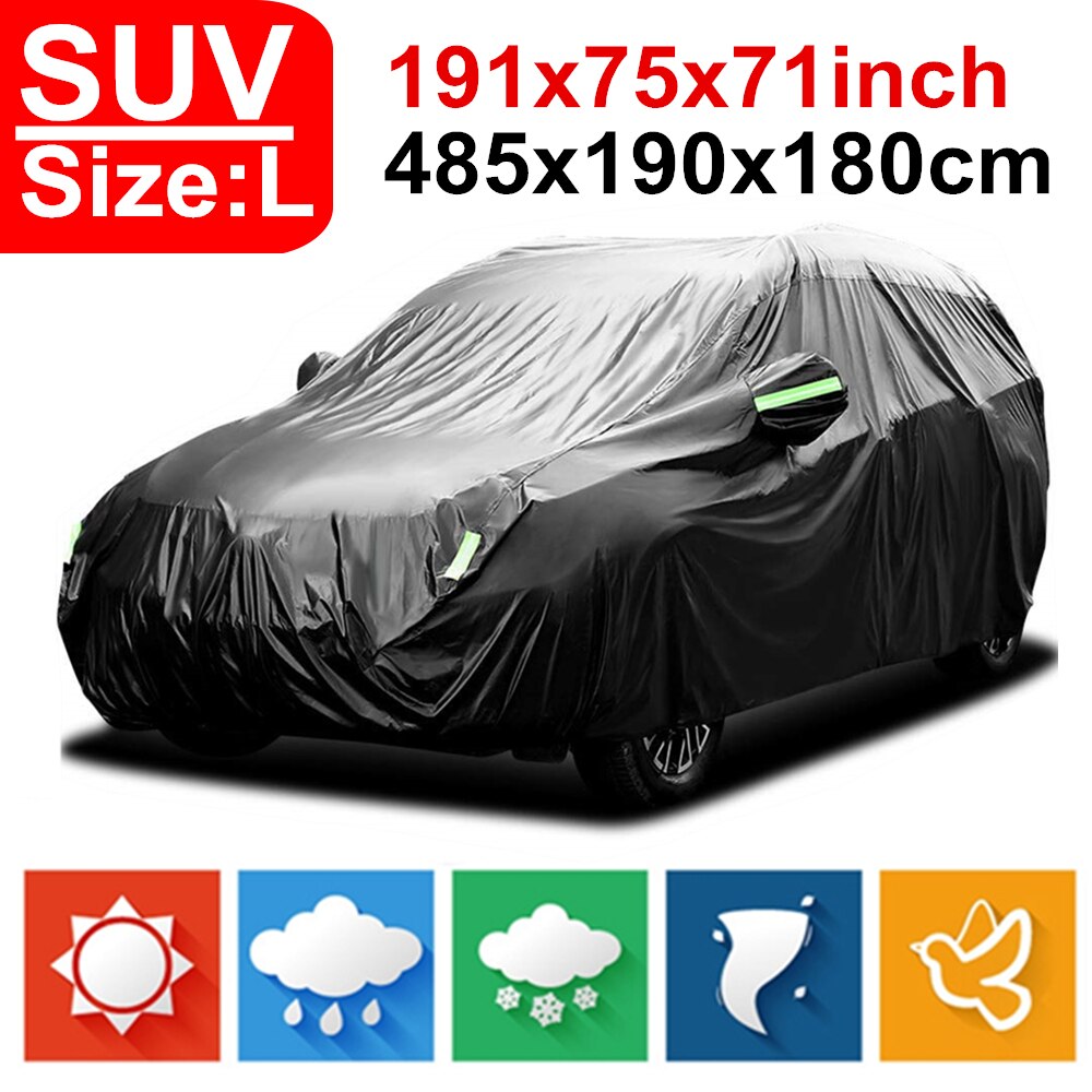 Kvalitetna auto presvlaka 420D zaštita od kiše sunca prašine snijega UV zaštita za SUV za unutarnju i vanjsku upotrebu s reflektorom