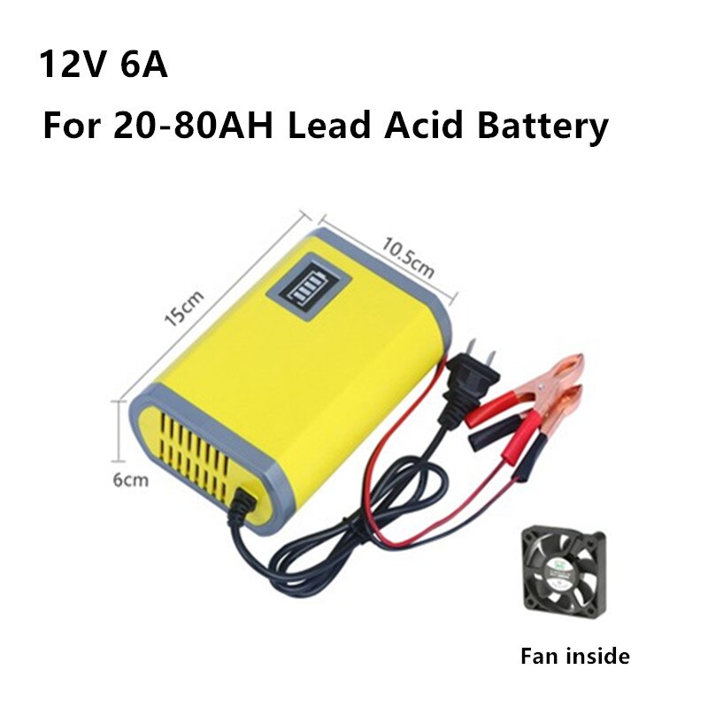 12V 24V 2A 6A 8A Punjač akumulatora za automobile ili motocikle Lead Acid AGM Gel VRLA