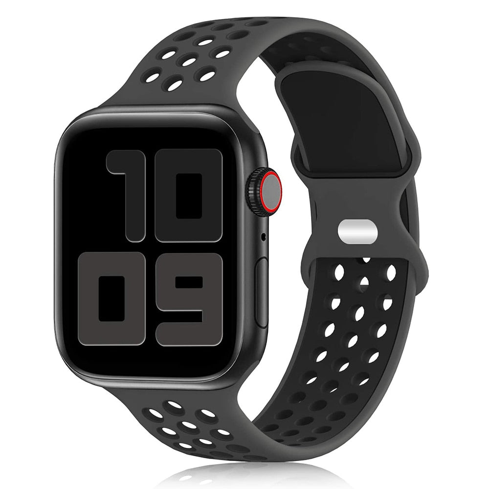 Pašček za Apple Watch Band 44mm 40mm 42mm 38mm 44 mm watch 6 Strap iWatch 7 5 4 se silikonski