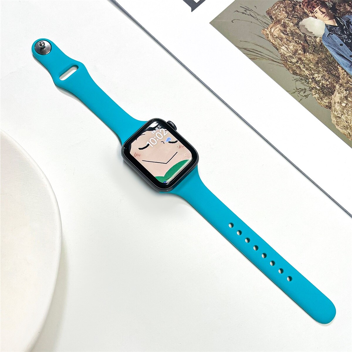 Tenak silikonski pašček za Apple Watch Series 7 6 5 4 3 2 38MM 42MM za iWatch 40MM 44MM 41MM 45MM