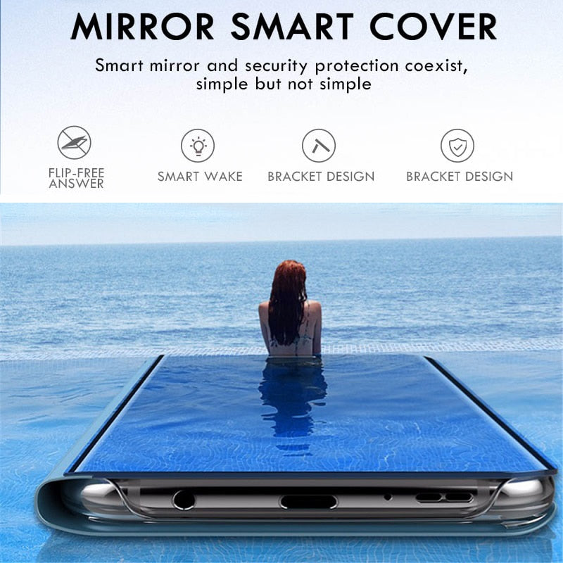 Pametni Mirror Flip ovitek za Samsung Galaxy S22 S20 S21 Ultra S8 S9 S10 Plus FE