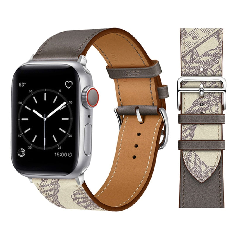 Pašček za Apple watch band 45mm 41mm 44mm 40mm 38mm 42mm iWatch series 5 4 3 6 se 7 usnjen