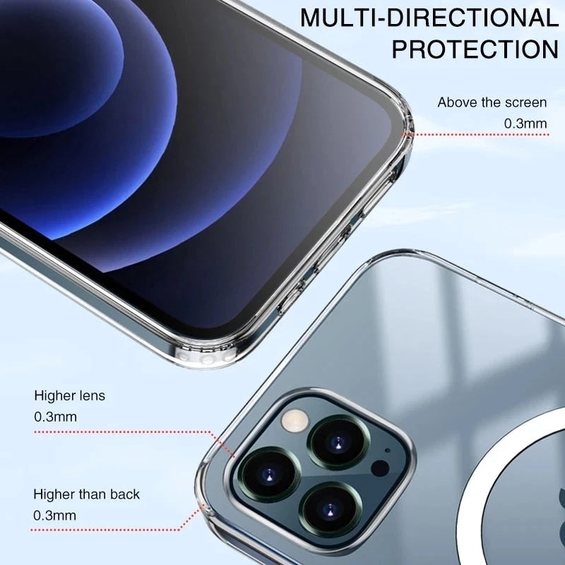 Magnetni ovitek za iPhone 14 13 12 11 Pro Max Mini X Xs XR 7 8 Plus SE 2020 za brezžično polnjenje