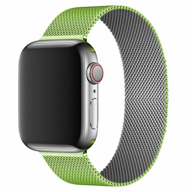 Pašček za Apple watch band 45mm 44mm 42mm 38mm 40mm 42mm za iwatch serije 7 6 SE 5 4 3 kovinski Milanese Strap