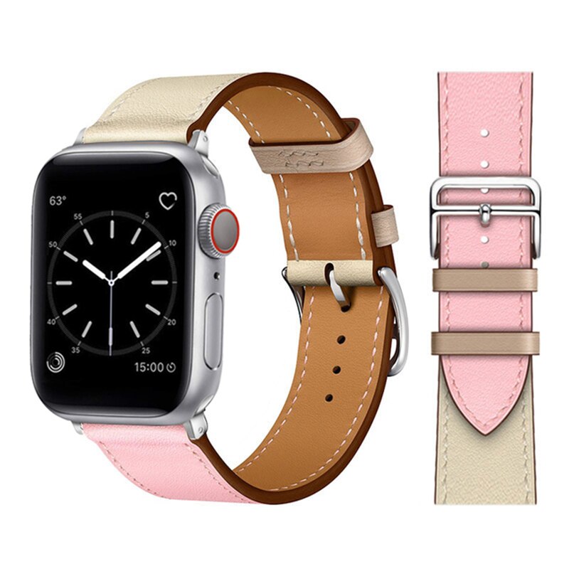 Pašček za Apple watch band 45mm 41mm 44mm 40mm 38mm 42mm iWatch series 5 4 3 6 se 7 usnjen