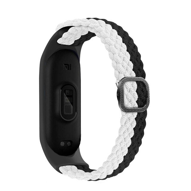 Pašček za Mi Band 6 7 elastičen prilagodljiv najlonski pleten za Miband4 miband 5 za Xiaomi Mi band 4 3 5 6 7