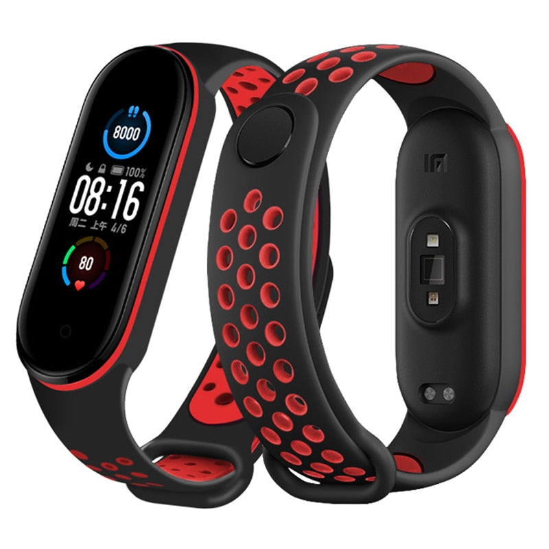 Barvni silikonski pas za Xiaomi Mi Band 3 4 in 5