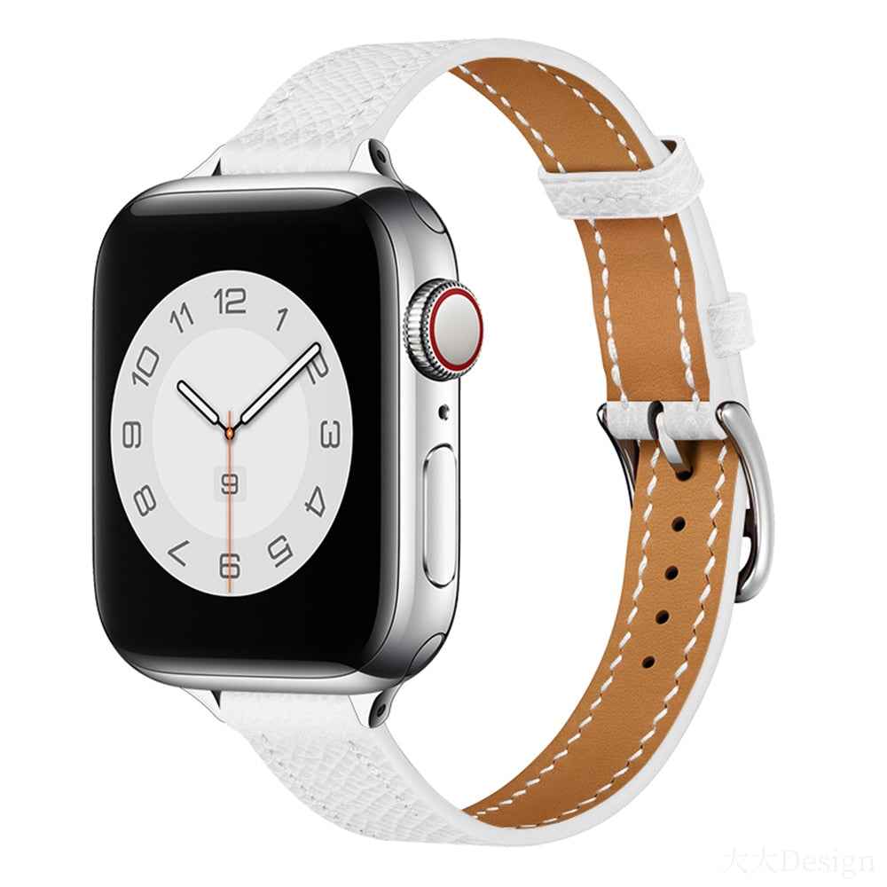 Pašček za iWatch 38mm 40mm Apple watch 42mm 44mm Series 3 4 5 6 SE 7 41MM 45MM usnjen