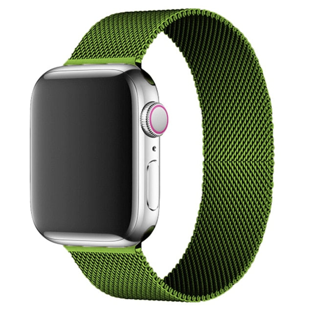 Pašček za Apple watch band 45mm 44mm 42mm 38mm 40mm 42mm za iwatch serije 7 6 SE 5 4 3 kovinski Milanese Strap