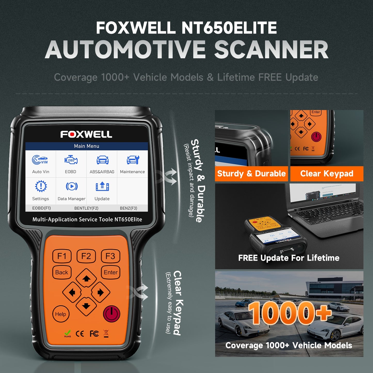 FOXWELL NT650 Elite OBD2 profesionalna avtomobilska diagnostika