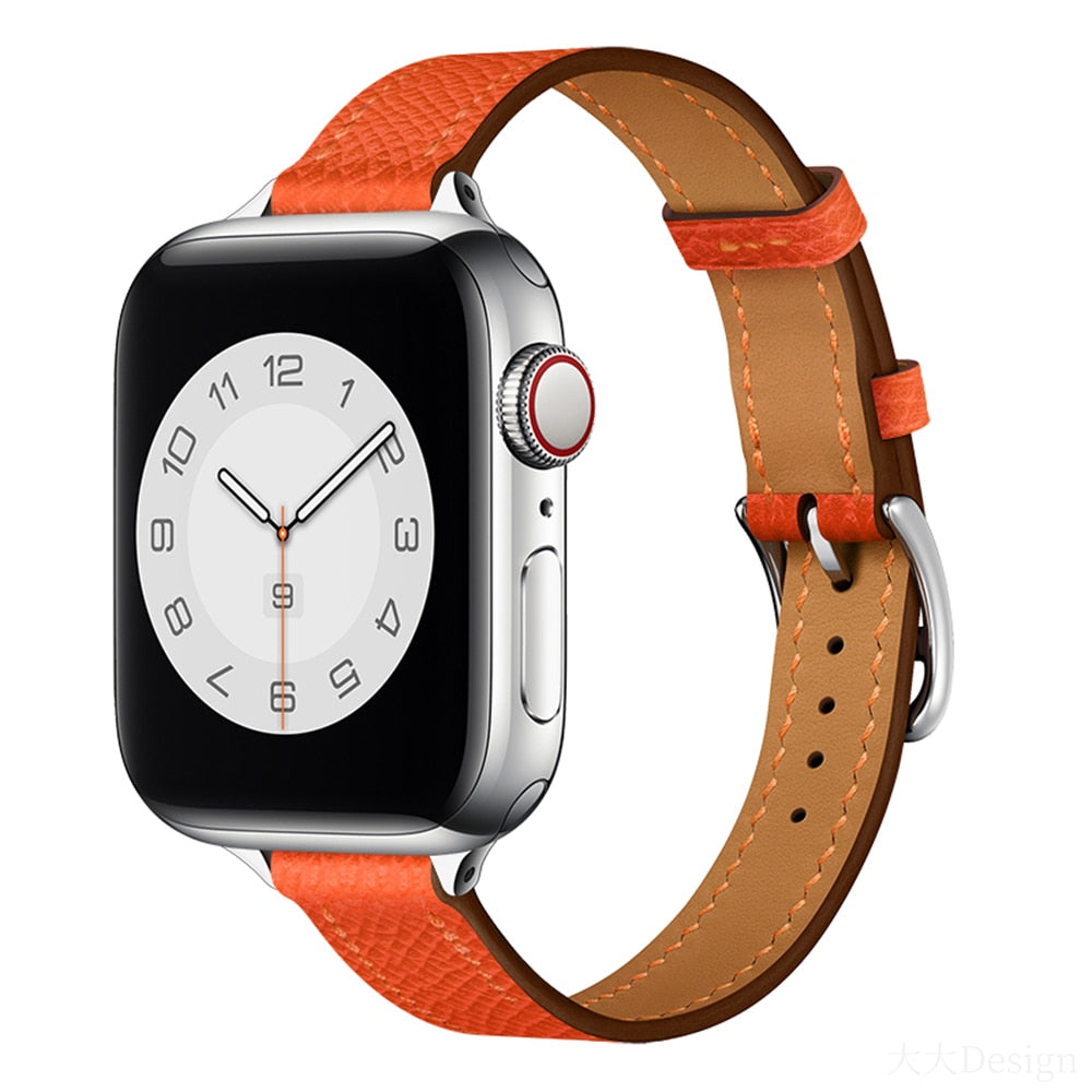 Pašček za iWatch 38mm 40mm Apple watch 42mm 44mm Series 3 4 5 6 SE 7 41MM 45MM usnjen