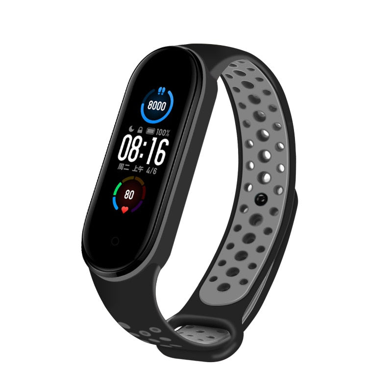 Barvni silikonski pas za Xiaomi Mi Band 3 4 in 5