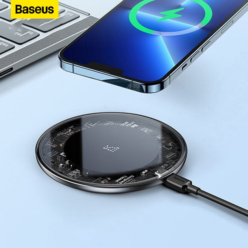Bežična stanica za punjenje Baseus 15W za iPhone 14 13 12 za Airpods i druge uređaje, npr. Samsung S22 S10 Xiaomi LG