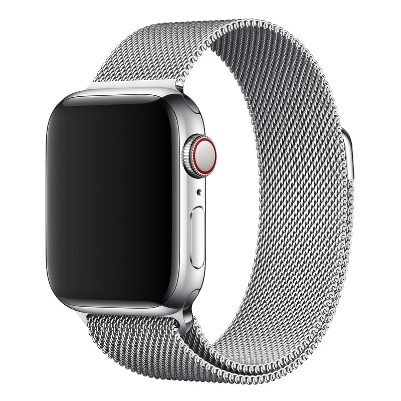 Pašček za Apple watch band 45mm 44mm 42mm 38mm 40mm 42mm za iwatch serije 7 6 SE 5 4 3 kovinski Milanese Strap